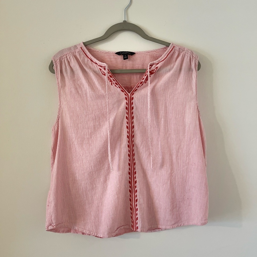 Banana Republic Pink Sleeveless Blouse